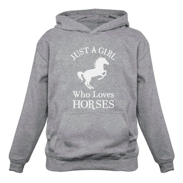 A Girl Who Love Horses Horse Lover Gift Women Hoodie Rearing Horse